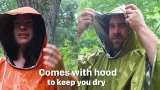 Manteau imperm&eacute;able d'urgence, Film en aluminium, Poncho jetable,