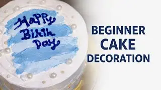 Simple Butterscotch Cake Decoration |full video 