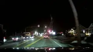 Nighttime drive through North Providence and Providence, Rhode Island