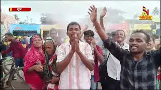Firemen Spray Water On Devotees At Saradhabali | Nandighosha TV