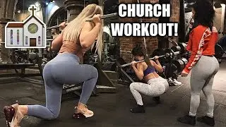 LEG & GLUTE GAINS IN CHURCH GYM FT. Bodibiday & Gabigainz