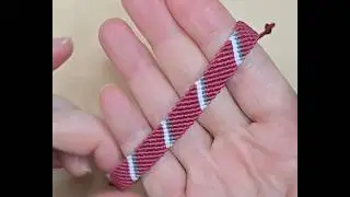 DIY TAMU Inspired Pattern Bracelet | Maroon & White Macrame