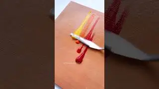 Drawing Sunset On Beach 🌅 😱 #shorts
