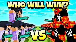 Aphmau Vs PrestonPlayz (DO NOT CHOOSE THE WRONG TEAM) - Minecraft Mob Battle