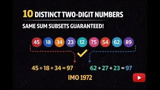 IMO 1972: Two Disjoint Subsets With the Same Sum