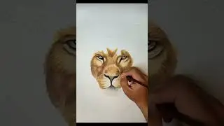 how to draw a lion 🦁!? #oil_painting #paint #oilcolors