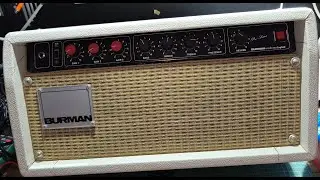 Burman 501 Guitar Amplifier  Service It's in a Head Cabinet and it's White It's Cool As a Cucumber