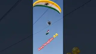 Wait for end 🫣army soldier paragliding on army pared day in Jaipur#army#armylover#armystatus