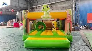Cute Dino Park Inflatable Bounce House | Jungle Adventure Fun
