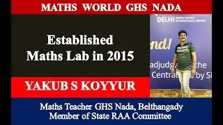 Yakub Koyyur, Maths teacher GHS Nada