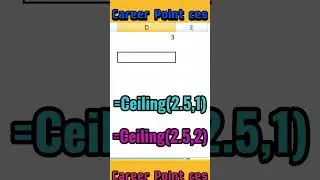 Ceiling #Excel #MSExcel #Ceiling #Careerpointces #viral #viralvideo #Ceiling #ExcelTutorial #data