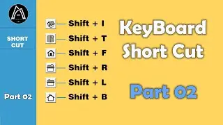 Using KeyBoard ShotCut for fast modeling Part 02. استعمال الاختصارات في لوحة المفاتيح لسهولة الرسم