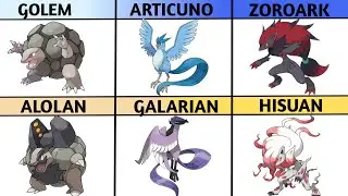 All Regional Forms In Pokemon | Alolan, Galarian, Hisuan & More | Pokemon vs Regional Forms