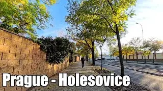 Prague Holešovice | Autumn Walk | 4K Walking Tour (2025) 🍂