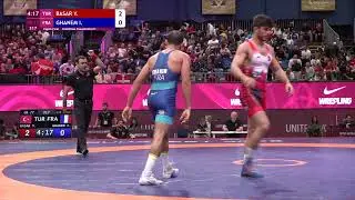 1/8 GR - 77 kg: Y. BASAR (TUR) v. I. GHANEM (FRA)