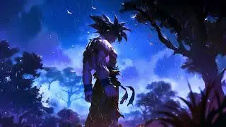 Goku Standing in the Rain Live Wallpaper | Dragon Ball Anime | 4K Cinematic Motion Background