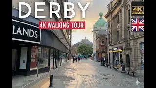 Where Is Everyone? 👀 Derby City Centre on a Sunday Evening 🌇 | Peaceful Sunday Walk🚶&zwj;♂️ | 🎥 4K | HDR