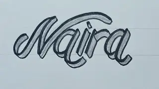Draw 3d Calligraphy Name For Beginners Easy / Drawing Cursive Art On Paper 11