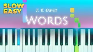 F. R. David - Words - SLOW EASY Piano TUTORIAL by Piano Fun Play