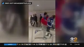 Rangers fans caught on camera punching Tampa Bay fan