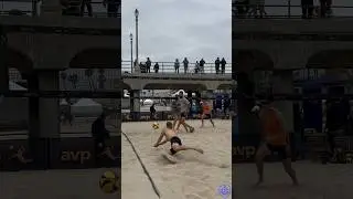 AVP Huntington Beach RALLY🔥🙌☀️ #beachvolleyball #volleyballworld #volleyballplayer #avp #rally
