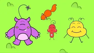 Yellow Harry and Red Chole pick fruits meet squirrel and fan monster cut trees kid cartoon