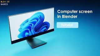 How to crater 3D Monitor screen in 3 min | blender | BlenderBasics
