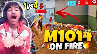 new evo level 8 m1014 on fire😱 last zone 4 vs 4 - Laka Gamer
