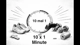 10x1 Min. Dieser Timer eignet sich perfekt f&uuml;r sportliche Aktivit&auml;ten, Fokus-Einheiten. (OHNE TON)