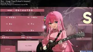 Nor - Usagi Flap [Fukari's Insane] 98.77% acc FC | osu!