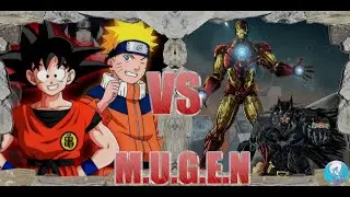 Goku & Naruto VS Iron Man & Batman (Fron) | MUGEN Request!