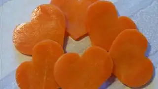 How to make heart shape carrot