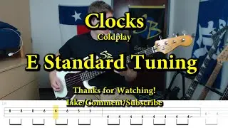 Clocks - Coldplay (Bass Cover with Tabs)