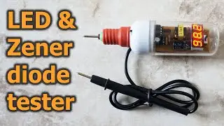 Battery tester for zener diodes and LEDs. Circuit on MC34063A. DIY LED & Zener diode tester