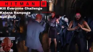 Hitman Enjoys High Society - Katana Kill Everyone Challenge - Isle of Sgail #hitman3 #hitman3pc