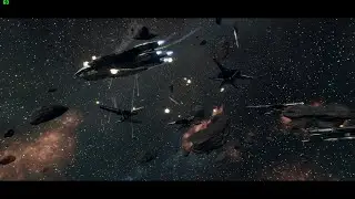 Battlestar Galactica Deadlock Gameplay: 1 Jupiter Mk II VS 8 Argos Basestars