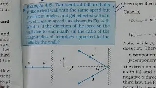 Two identical billiard balls strike a rigid wall with the same speed but at different angles, and ge