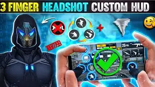 World's top 3 | 3 Finger & 4 Finger Custom HUD CODE 🥶⚙️ | FREESTYLE CUSTOM HUD IN FREE FIRE 🇧🇷