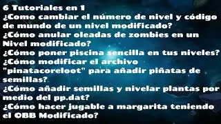 6 Tutoriales en 1 para Pvz 2 (Lean la descripción para descubrir 6 tutoriales útiles)