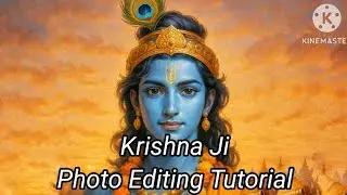 Krishna Ji Photo Editing | Vibrant Peacock Feather Theme