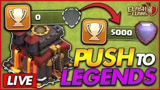 🔴LIVE - TH10 TROPHY PUSH FROM 0 TO 5000 TROPHIES!! | TH8 Farming | Clash of Clans