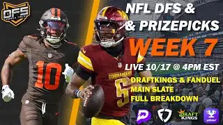 DFS COACH TALK NFL WEEK 7 DFS & PRIZEPICKS, DRAFTKINGS, FANDUEL, & YAHOO