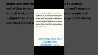 Grade 8 piano performance exam