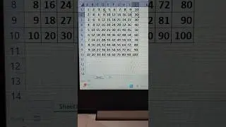 print 1 to 10 Table in Excel #computer