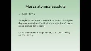 Massa atomica relativa e assoluta