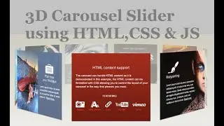 3D Carousel Slider using HTML & CSS | Code KKY