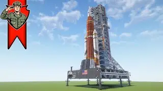 NASA Artemis 1 with SLS Platform in Minecraft! (1.5:1 Scale)