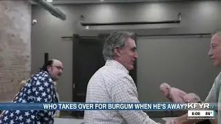 Who is in charge when North Dakota Governor Doug Burgum is out of state campaigning?