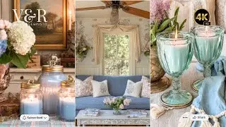 💙 Blue Rustic Decor DIY Ideas: How to Style a Vintage French Country Cottage for Summer