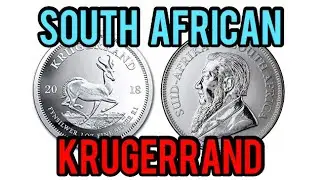 Silver South African Krugerrand 2018. Silver bullion coins. Silver stacking.